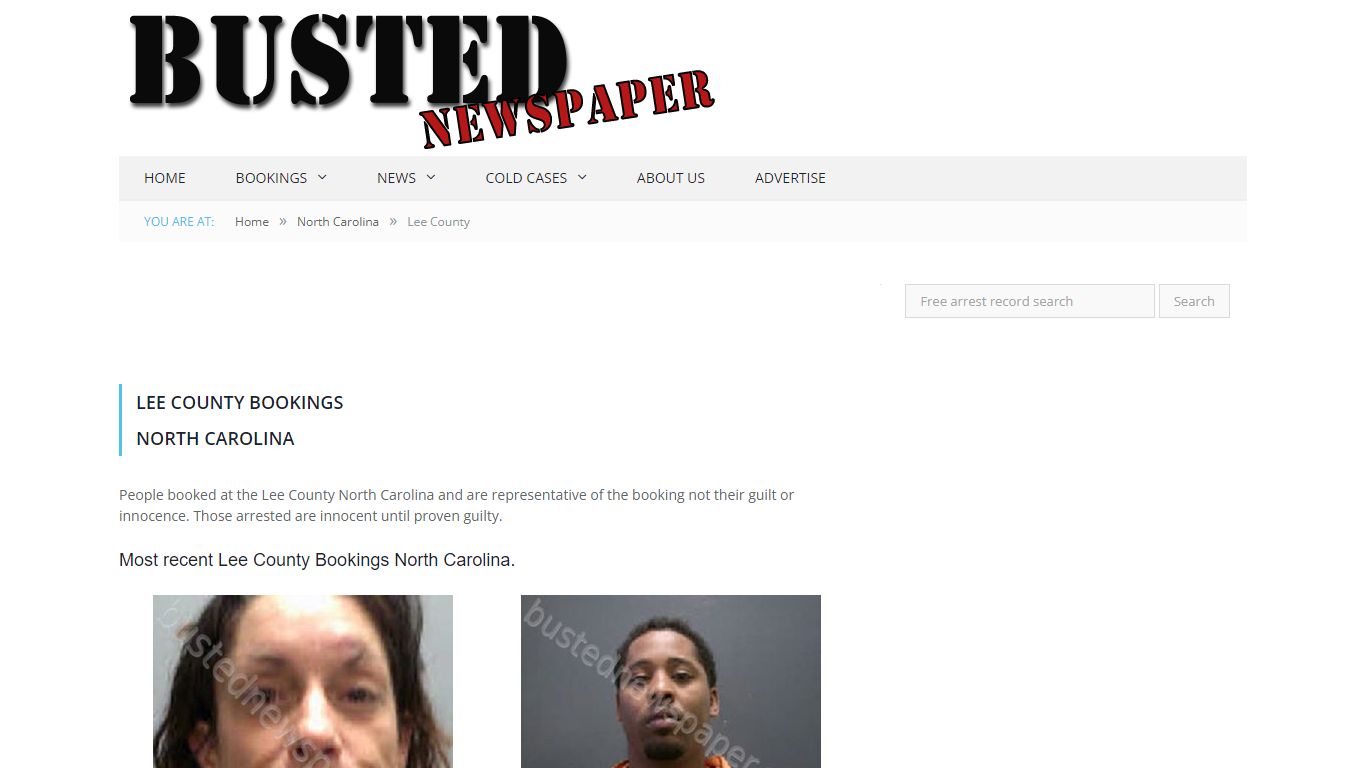 Lee County, NC Mugshots - BUSTEDNEWSPAPER.COM